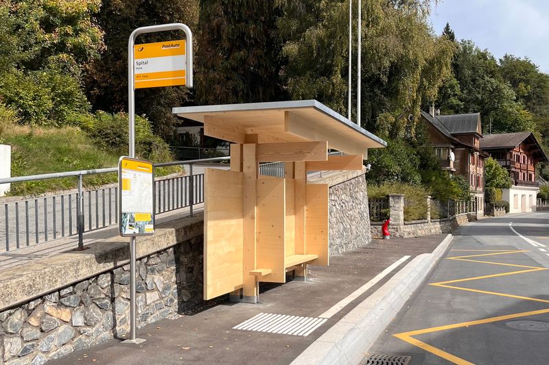 Buswartehäuschen Ilanz 2023 / 2025 – 1. Buswartehäuschen – F. Forcella